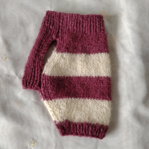 犬服 SSサイズ ボーダーニット 250305 ペット服・アクセサリー