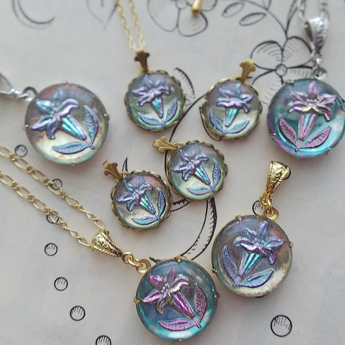 ヴィンテージ ヴィトレイルライト リンドウ花（13㎜）フルールドリス