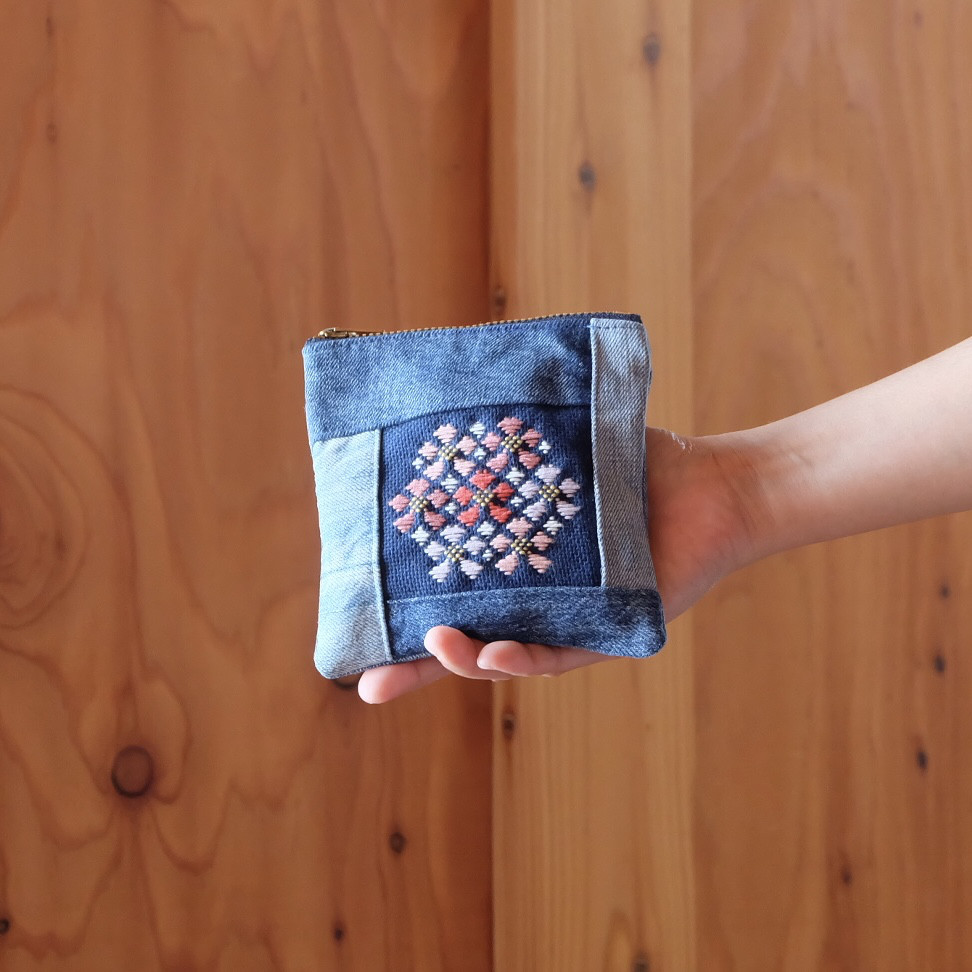 リネン刺繍 ようこママ様専用ページ】ボートポーチ