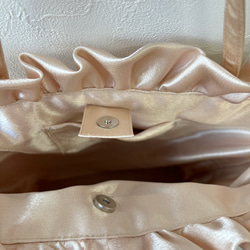 リボンとプリーツのフォーマルサブバッグ／セレモニー 入学式 卒業式 入園式 結婚式 スリッパ入れ オケージョン 冠婚葬祭 8枚目の画像