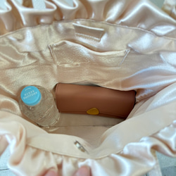 リボンとプリーツのフォーマルサブバッグ／セレモニー 入学式 卒業式 入園式 結婚式 スリッパ入れ オケージョン 冠婚葬祭 9枚目の画像