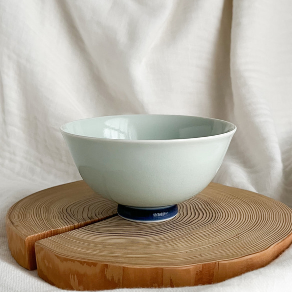 チコロット❤️すべて手描き❤️染付け❤️ご飯茶碗❤️シベリアンハスキー❤️Lサイズ❤️汁椀にもなる❤️再販受付します 3枚目の画像