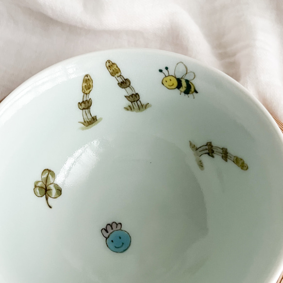 チコロット❤️すべて手描き❤️染付け❤️ご飯茶碗❤️シベリアンハスキー❤️Lサイズ❤️汁椀にもなる❤️再販受付します 9枚目の画像
