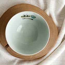 チコロット❤️すべて手描き❤️染付け❤️ご飯茶碗❤️バーニーズマウンテンドッグ❤️Lサイズ❤️汁椀にもなる❤️再販受付 5枚目の画像