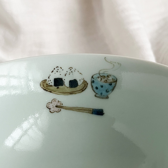 チコロット❤️すべて手描き❤️染付け❤️ご飯茶碗❤️バーニーズマウンテンドッグ❤️Lサイズ❤️汁椀にもなる❤️再販受付 9枚目の画像