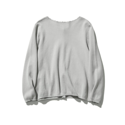 ★サンプルセール　1点のみ★1600円オフ★カーディガン 手織りレース　上品な明るい鼠色　231008-2（066） 8枚目の画像