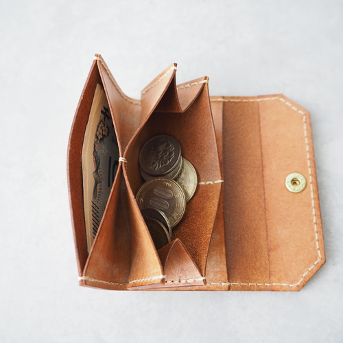 本革《お札も入る》手のひらにおさまるミニマム小銭入れ（3色） 小銭
