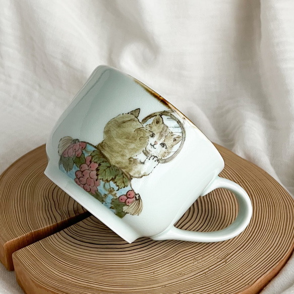 チコロット❤️すべて手描き❤️染付け❤️スープカップ❤️カフェオレボウル❤️お味噌汁お椀❤️猫 8枚目の画像