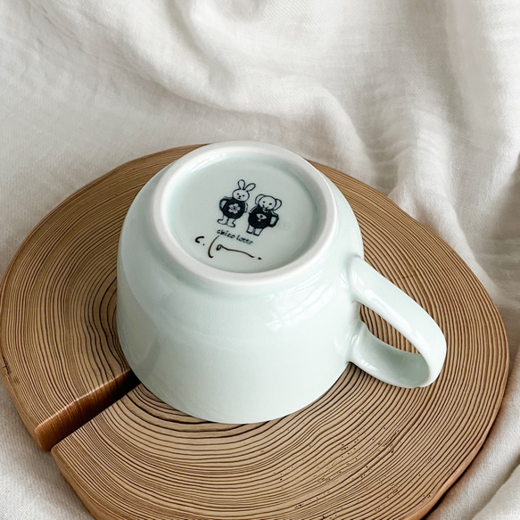 チコロット❤️すべて手描き❤️染付け❤️スープカップ❤️カフェオレボウル❤️お味噌汁お椀❤️猫 6枚目の画像