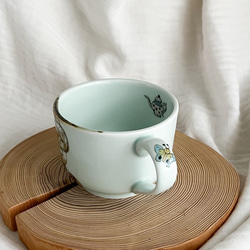チコロット❤️すべて手描き❤️染付け❤️スープカップ❤️カフェオレボウル❤️お味噌汁お椀❤️猫 3枚目の画像