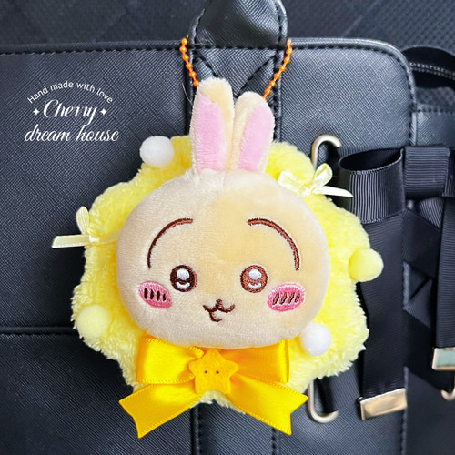 ちいかわ うさぎ ねそべり ぬいぐるみ用 ドーナツ ふわふわリング ぬい