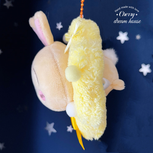 ちいかわ うさぎ ねそべり ぬいぐるみ用 ドーナツ ふわふわリング ぬい