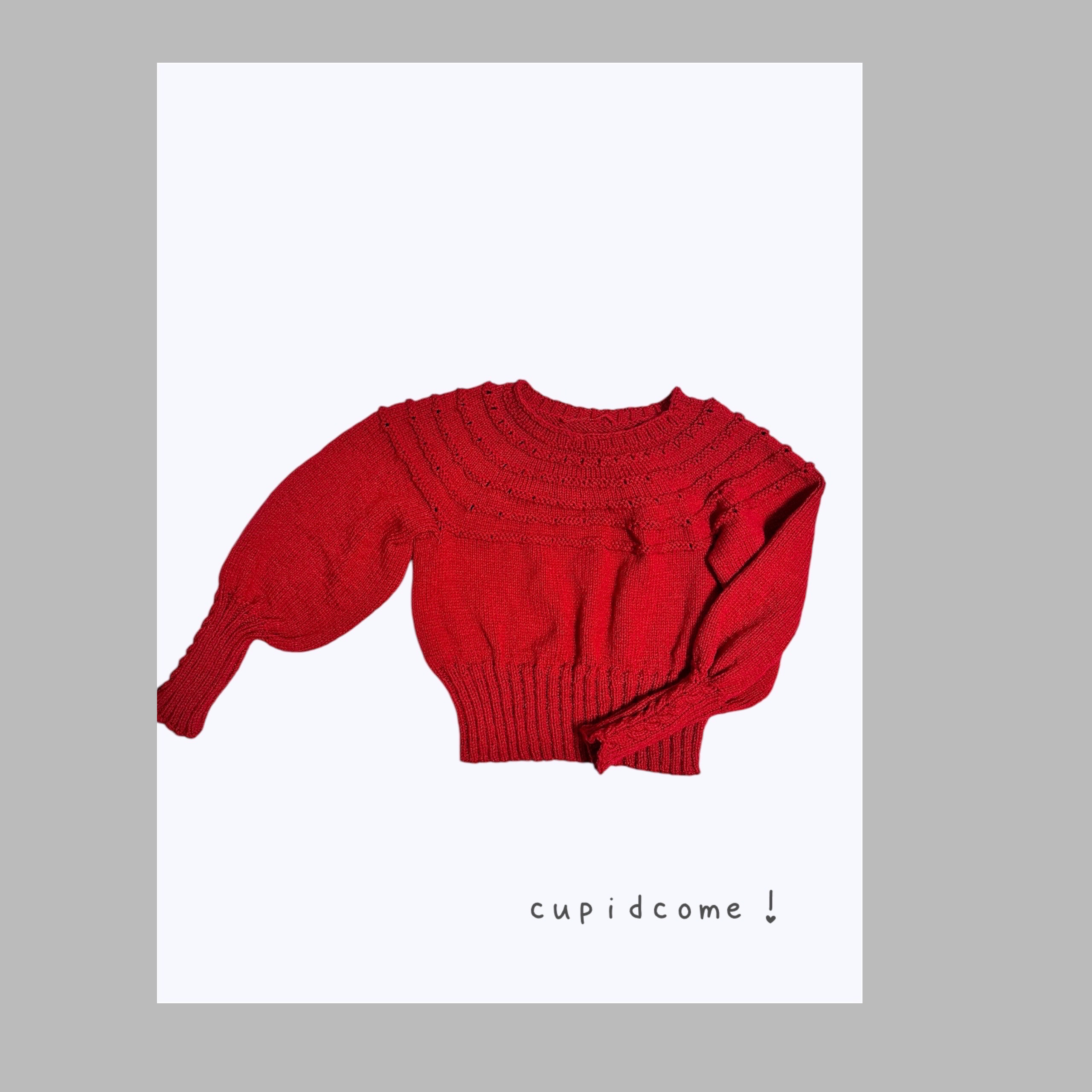 No.214 creema限定販売✳︎ぽわん袖セーター【受注制作】