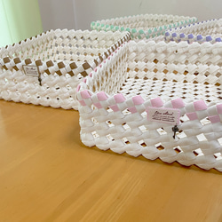 No.47 クラフトバンド ゴミ箱・小物入れ・かご・マスクケース