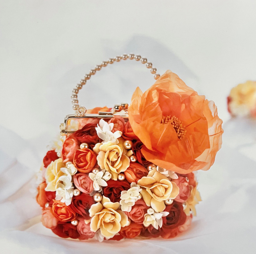 ポピーのバッグブーケ