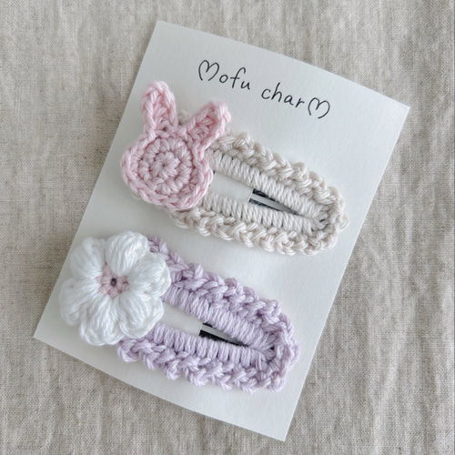 ヘアピン 【2個セット】 ぱっちんピン ヘアアクセサリー おはな