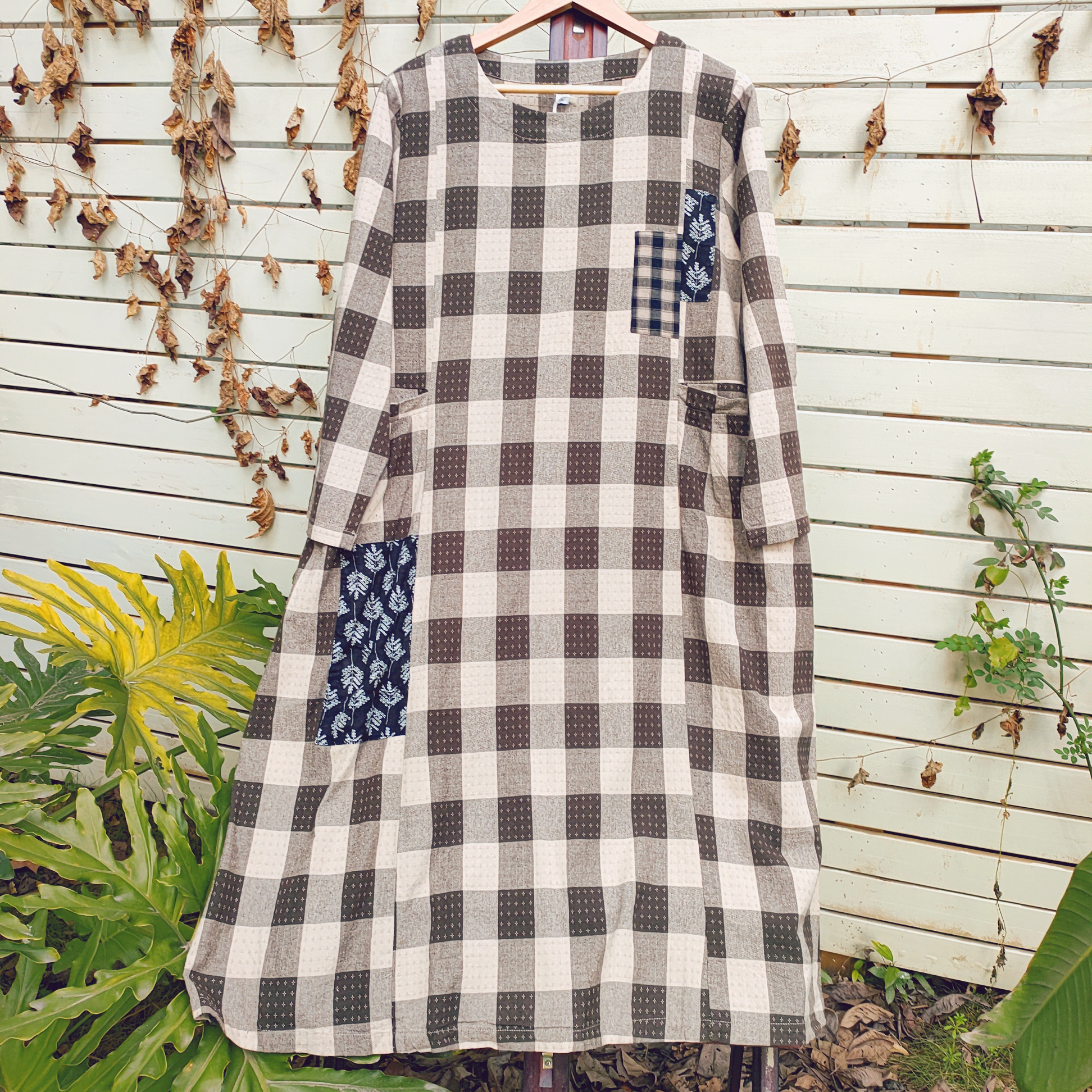 麻70％綿30％　綿麻ワンピース 体型カバー 冷感生地のきれいめワンピース♪ 30代 40代に大人気♪ 春 夏 秋 長い