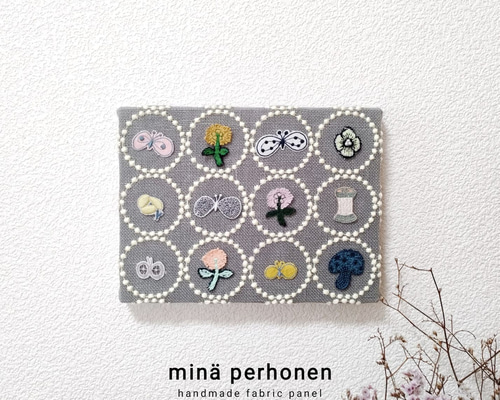 ファブリックパネル ミナペルホネン インテリア チョウチョ タンバリン