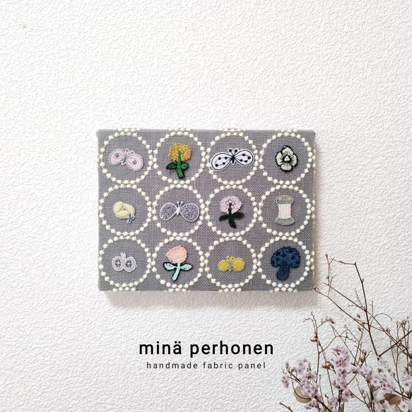 ファブリックパネル ミナペルホネン インテリア チョウチョ タンバリン