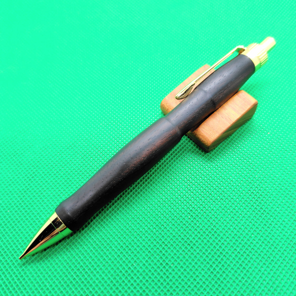 【※お取置品】黒檀の木軸シャーペン0.5ミリ 4枚目の画像