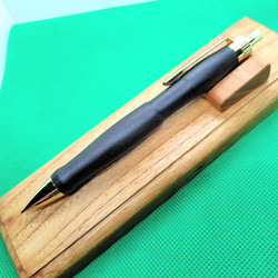 【※お取置品】黒檀の木軸シャーペン0.5ミリ 2枚目の画像