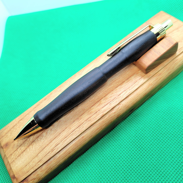 【※お取置品】黒檀の木軸シャーペン0.5ミリ 2枚目の画像