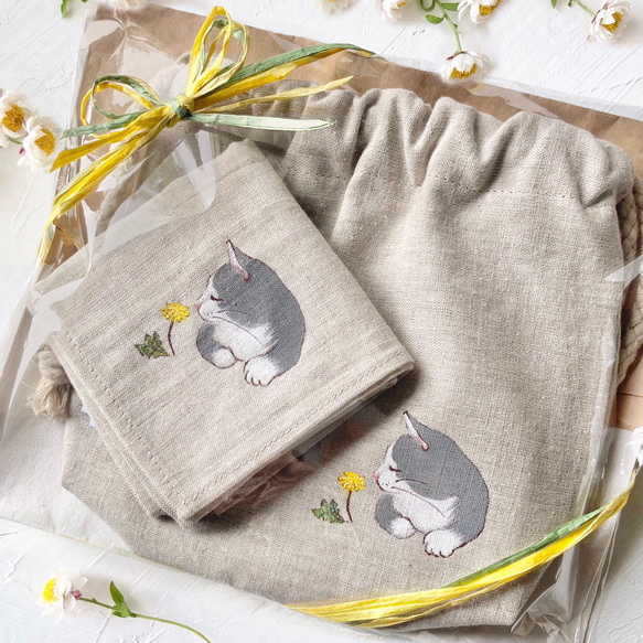 巾着 リネン 79 ハンドメイドの通販 | PASAHAN