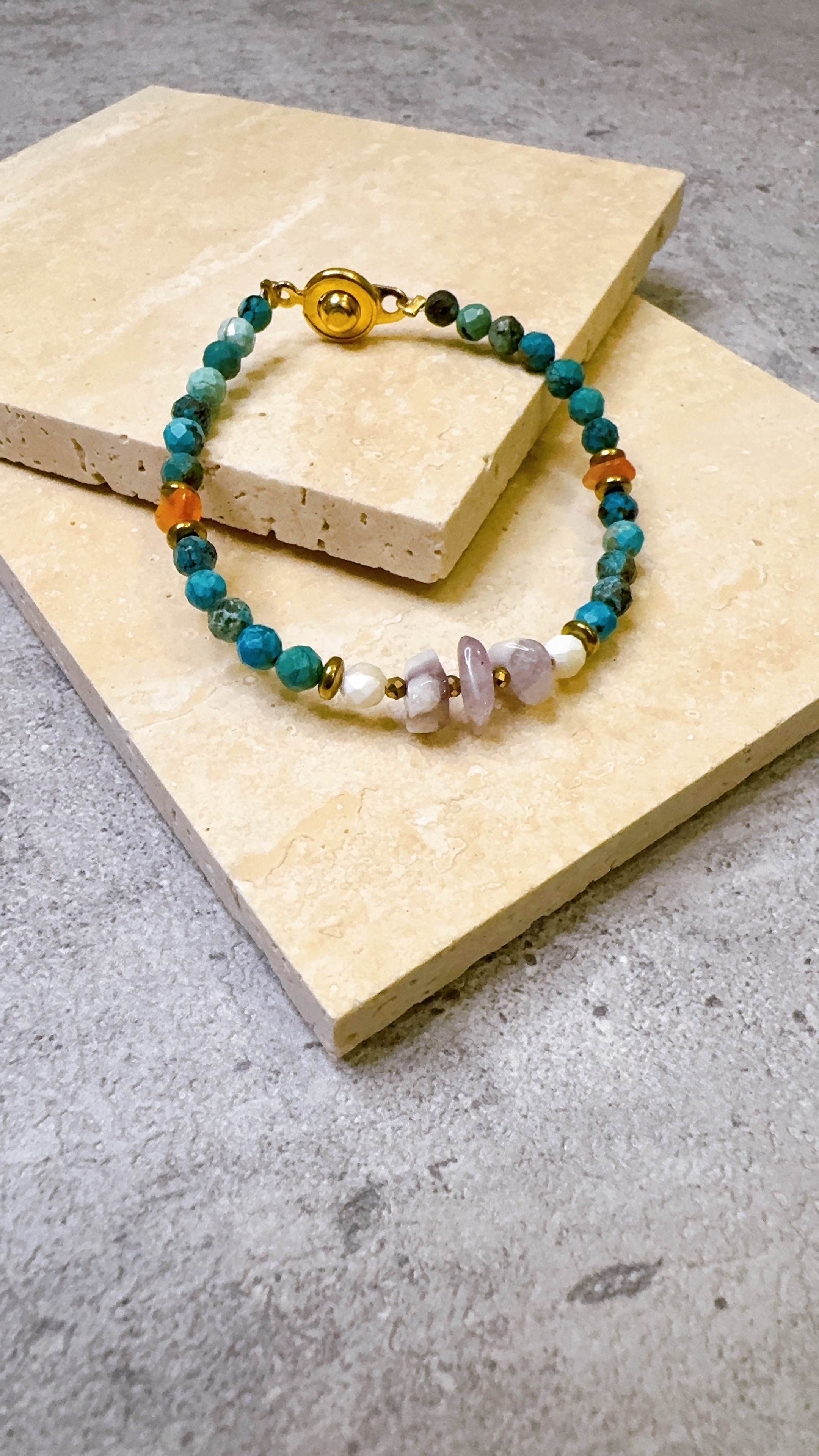 ターコイズ　ブレスレット　天然石