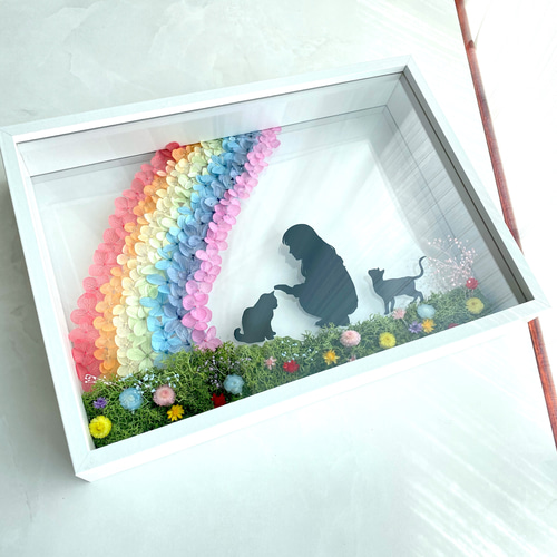 虹の橋 お空組 メモリアル うちの子デザイン 犬 猫 ペット お供え花