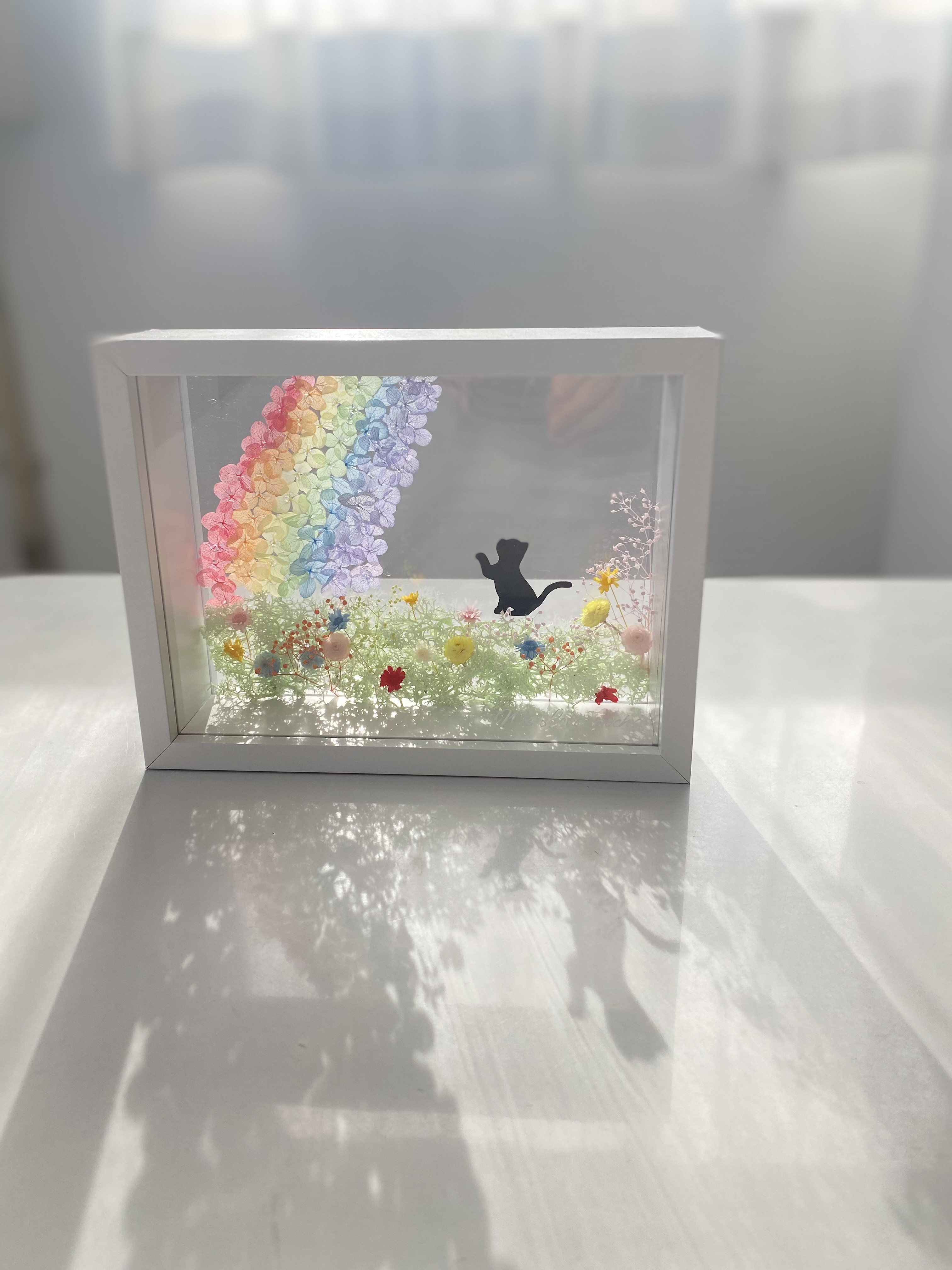 虹の橋　贈り物　メモリアル　名入れ　うちの子対応　メモリアルフラワーボックス　ペット　お供え花　お悔やみ　犬　猫 5,292円