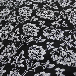 ◇レース半襟・半衿【牡丹唐草】black×gray 5枚目の画像