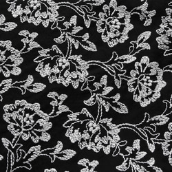 ◇レース半襟・半衿【牡丹唐草】black×gray 4枚目の画像