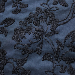◇レース半襟・半衿【牡丹唐草】navy×black 2枚目の画像