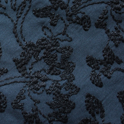 ◇レース半襟・半衿【牡丹唐草】navy×black 3枚目の画像