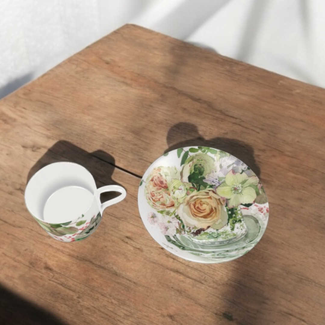 シロクマとティアアンティーク　カップ＆ソーサー　ラージカップ