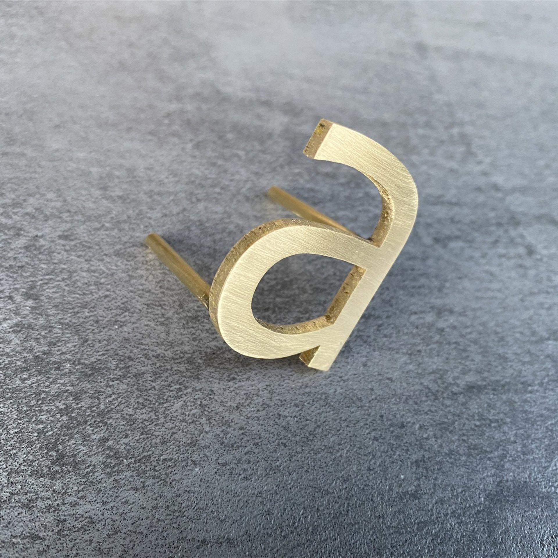 真鍮表札　切り文字表札　表札【送料無料】