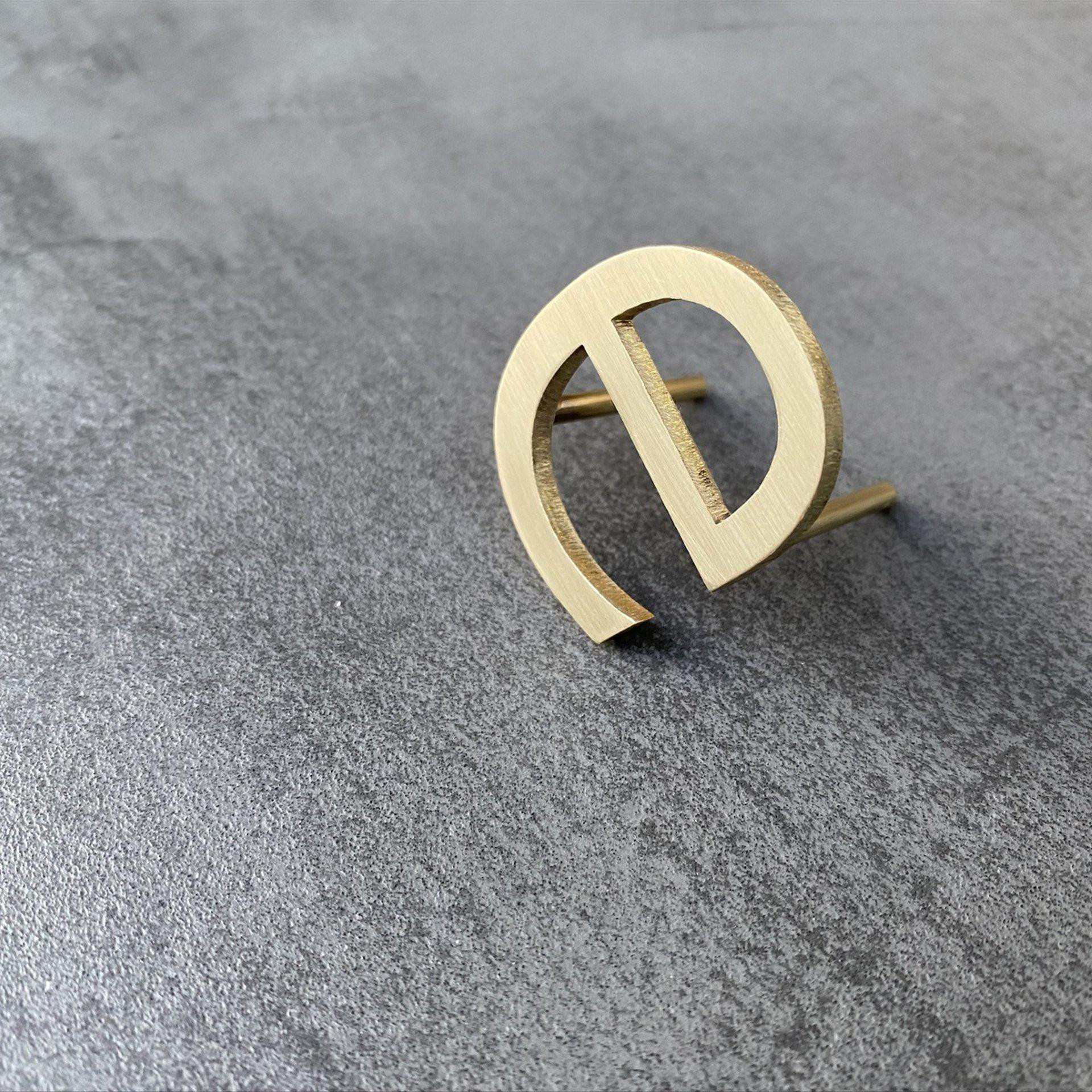 真鍮表札　切り文字表札　表札【送料無料】