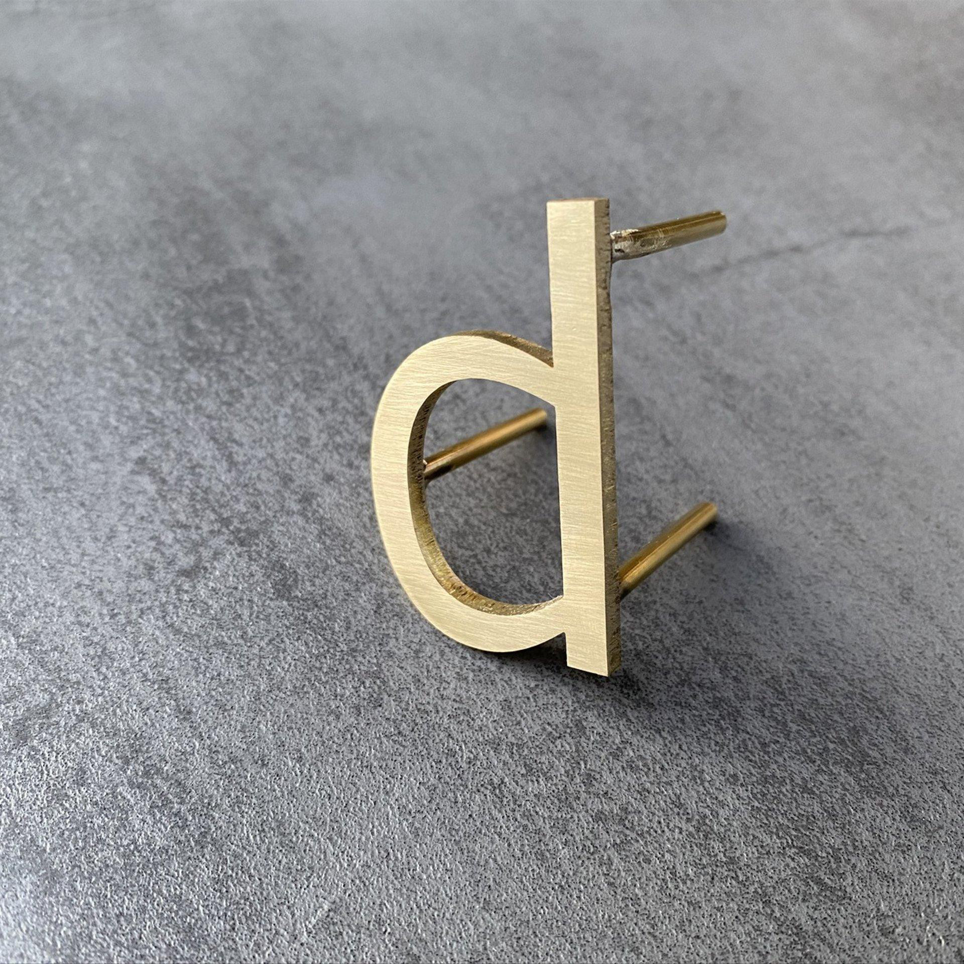 真鍮表札　切り文字表札　表札【送料無料】