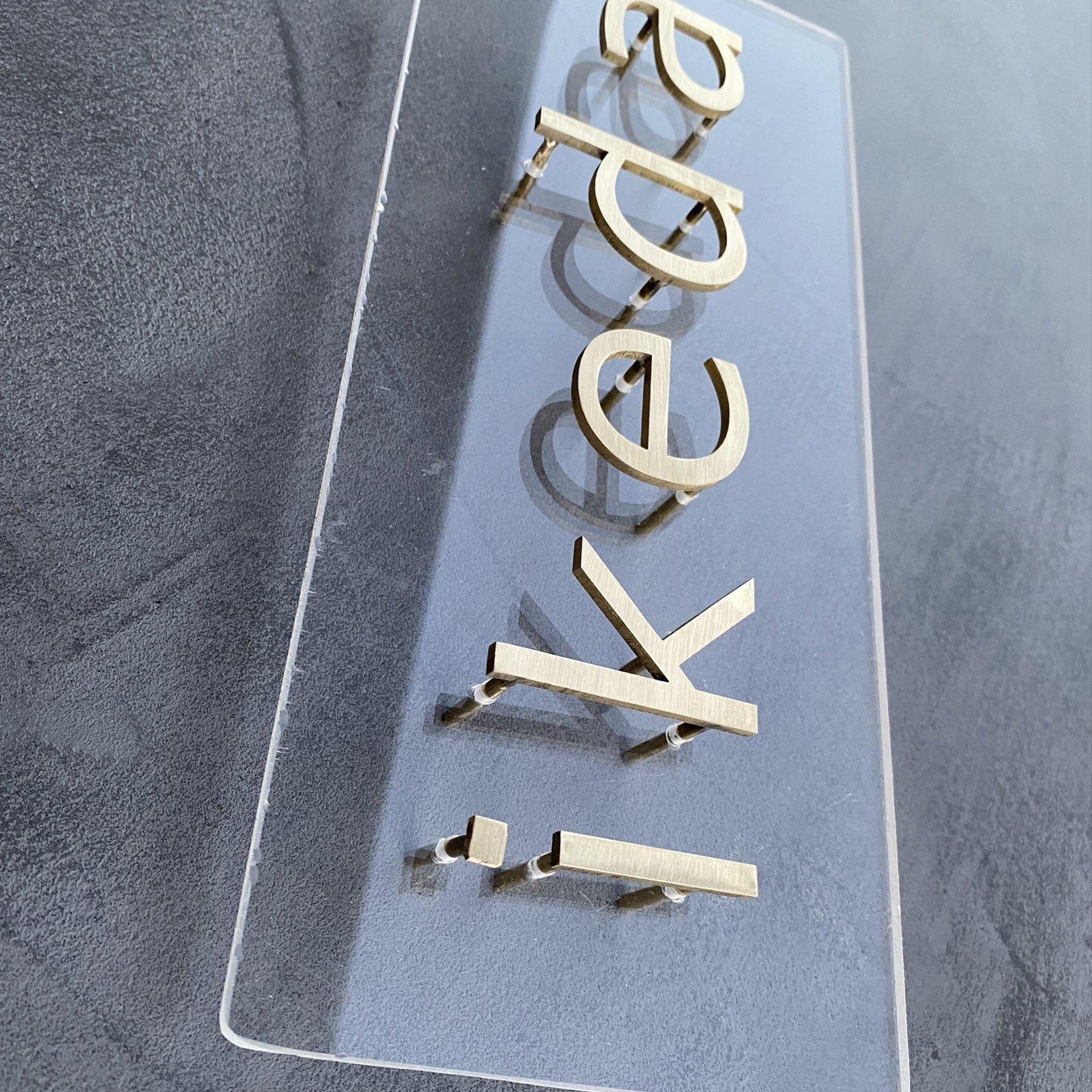 真鍮表札　切り文字表札　表札【送料無料】