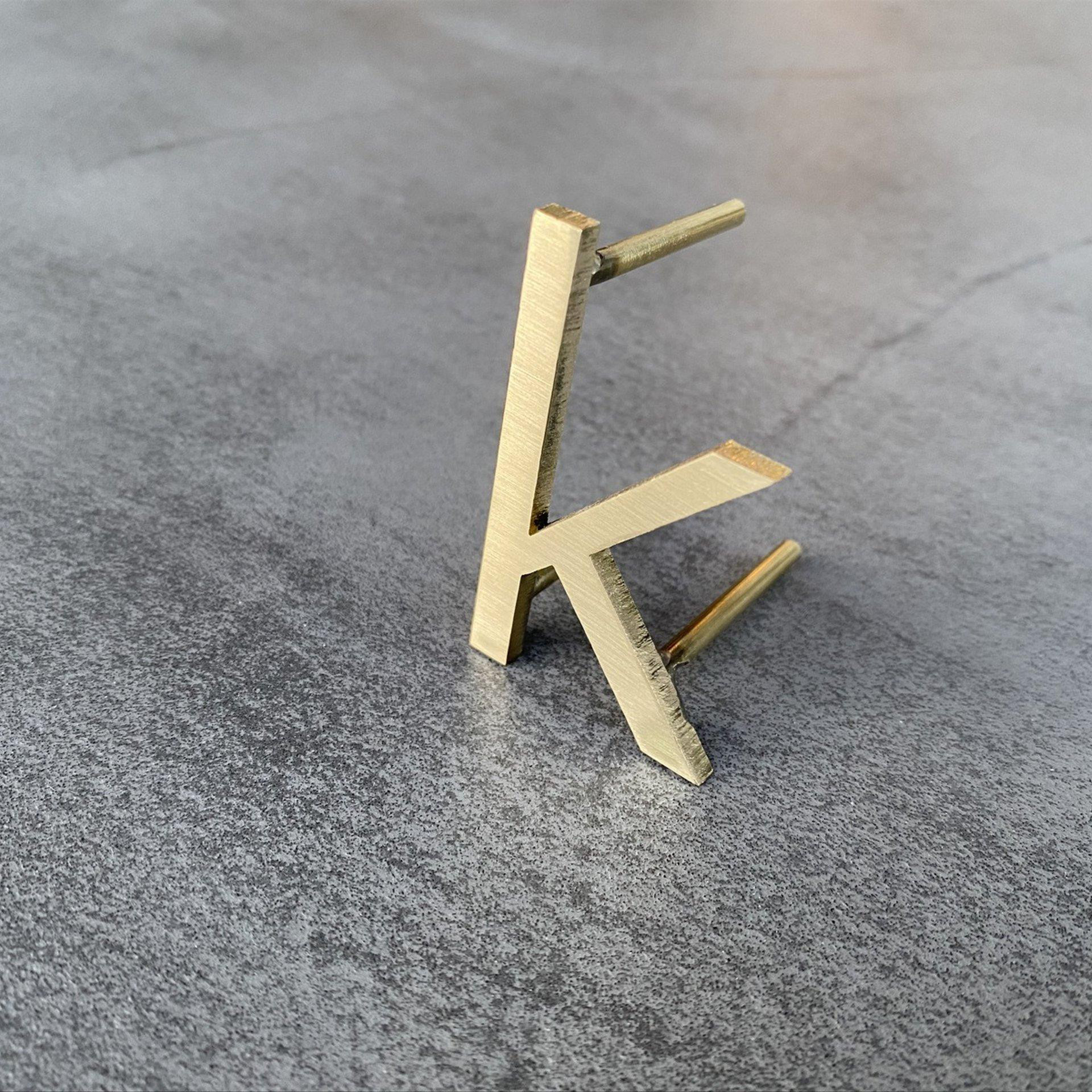 真鍮表札　切り文字表札　表札【送料無料】