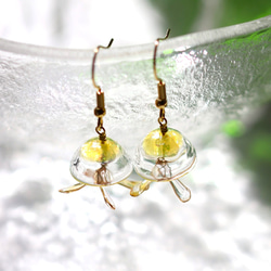 菜の花のゆらゆらくらげ ピアス（フック・チェーン） cHiii 通販