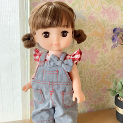 青チェックシャツ＊ドール服 ソランちゃん ソランちゃん服 レミン