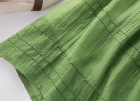 春夏.綿麻のワンピース/長袖スカート/ゆったり 6枚目の画像