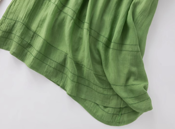 春夏.綿麻のワンピース/長袖スカート/ゆったり 13枚目の画像