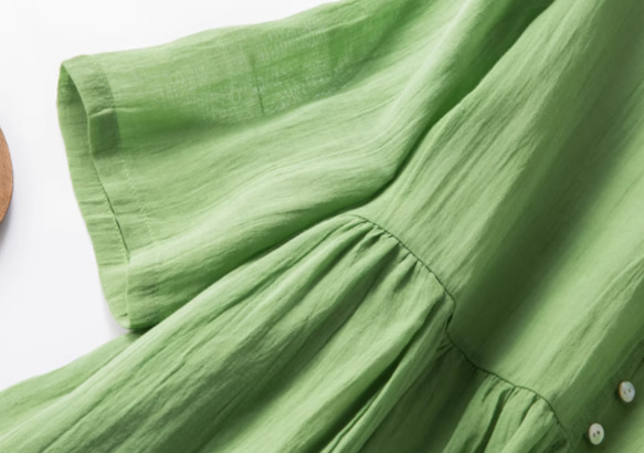 春夏.綿麻のワンピース/長袖スカート/ゆったり 12枚目の画像