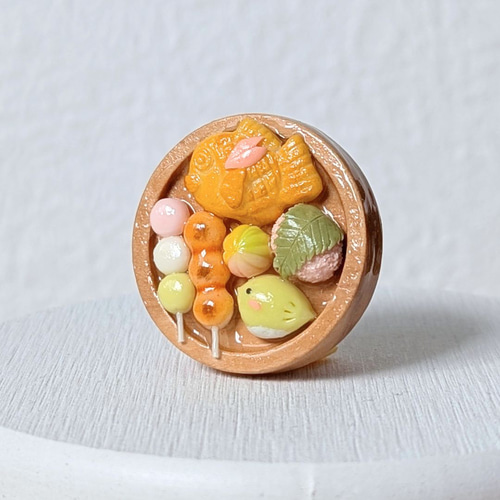 春爛漫フラワー団子　パンダ　フェイクスイーツ　樹脂粘土　スイーツデコ　春 数量限定]春の和菓子 ミニチュア スイーツ 食べ物 フェイクスイーツ 春