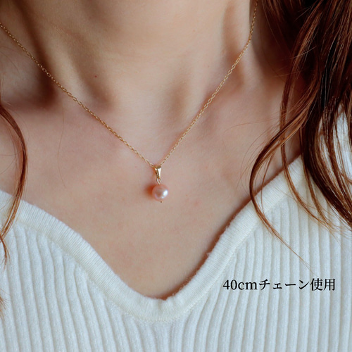 淡水パールのさくらピンクネックレス＆イヤリングセット/痛くない