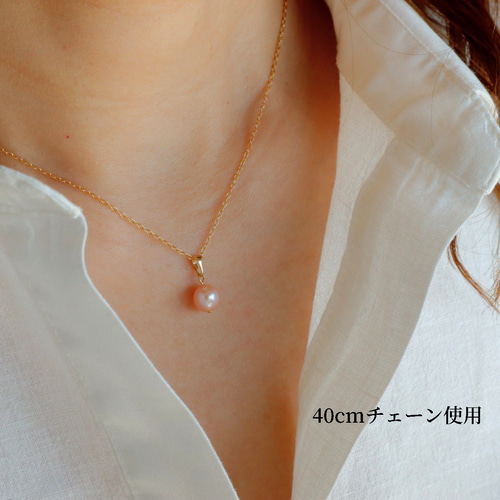 淡水パールのさくらピンクネックレス＆イヤリングセット/痛くない