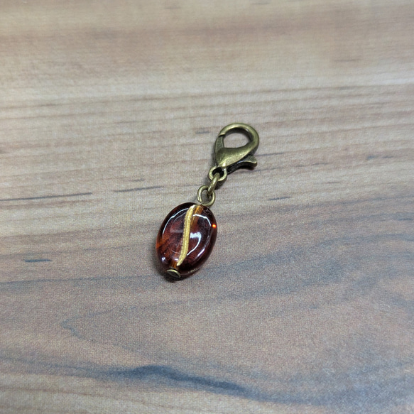 トラベラーズノートを飾るコーヒー豆チャーム【べっ甲】 3枚目の画像