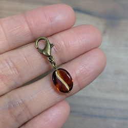 トラベラーズノートを飾るコーヒー豆チャーム【べっ甲】 2枚目の画像